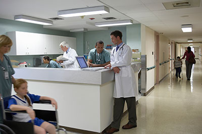 interior of hospital in oswego ny